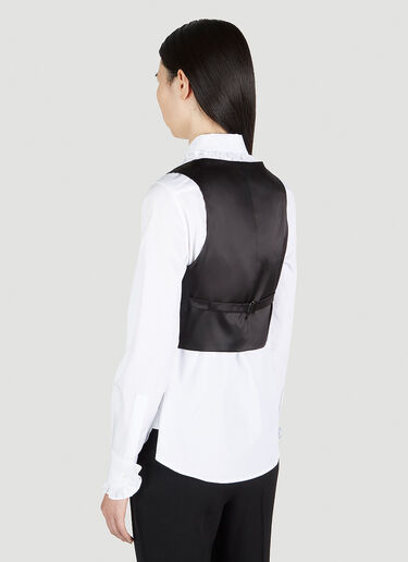 더블 브레스티드 크롭 웨이스트코트 Saint Laurent 더블 브레스티드 크롭 웨이스트코트 블랙 sla0251034
