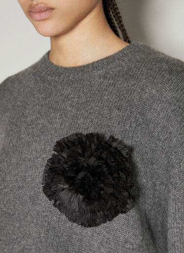 Silk Flower Brooch Saint Laurent Silk Flower Brooch Black sla0255070