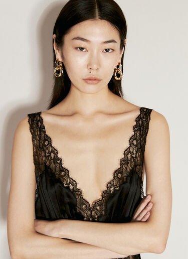 Saint Laurent Cassandre Duo Link Earrings Gold sla0255080