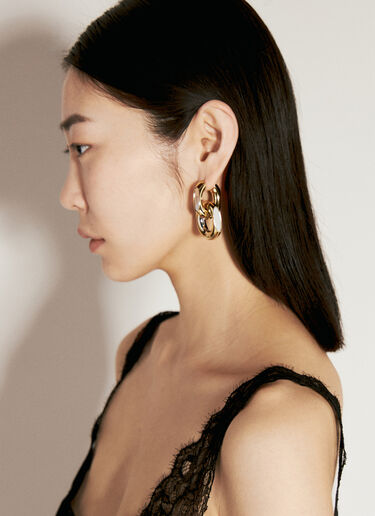 Cassandre Duo Link Earrings Saint Laurent Cassandre Duo Link Earrings Gold sla0255080