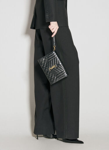 엔벨로프 플랩 파우치 Saint Laurent 엔벨로프 플랩 파우치 블랙 sla0255109