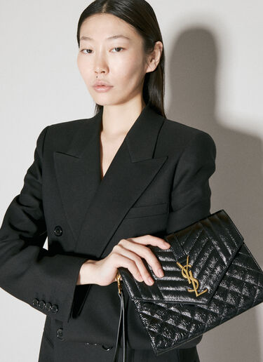 엔벨로프 플랩 파우치 Saint Laurent 엔벨로프 플랩 파우치 블랙 sla0255109