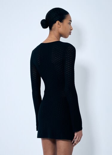 Mini Crochet Dress Saint Laurent Mini Crochet Dress Black sla0259018
