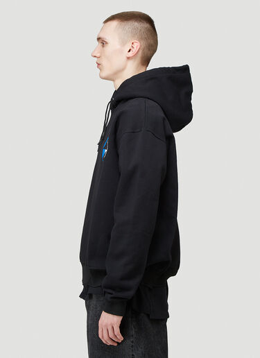 Reconstructed Split Logo Hooded Sweatshirt The Salvages Reconstructed Split Logo Hooded Sweatshirt Black slv0144004