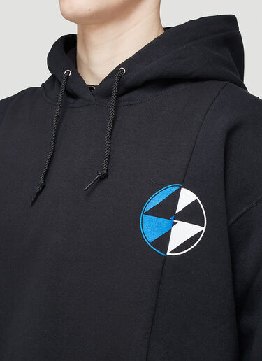 Reconstructed Split Logo Hooded Sweatshirt The Salvages Reconstructed Split Logo Hooded Sweatshirt Black slv0144004