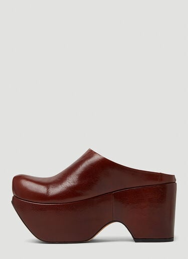 만시아 플랫폼 클로그 Sportmax 만시아 플랫폼 클로그 브라운 spx0249009