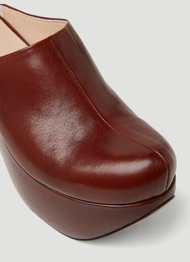 Sportmax 만시아 플랫폼 클로그 브라운 spx0249009
