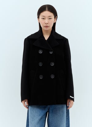 Sportmax Cocoon-Fit Pea Coat Black spx0257009