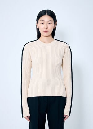 Sportmax Stretch Fitted Sweater Cream spx0259008