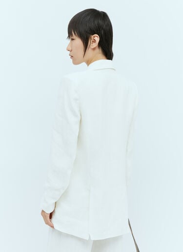 St. Agni Linen Split Sleeve Blazer Cream sta0255001