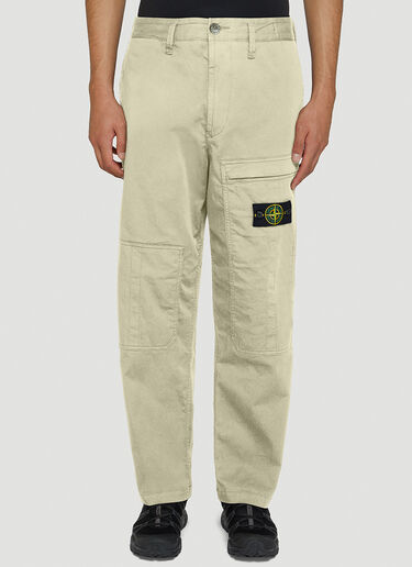 Stone Island Logo-Patch Cargo Pants Beige sto0144045