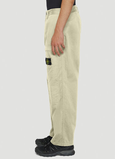 Stone Island Logo-Patch Cargo Pants Beige sto0144045