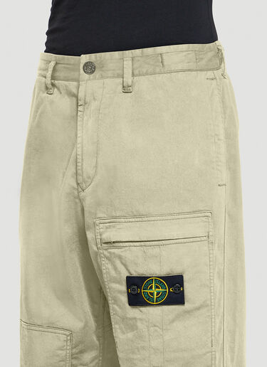 Stone Island Logo-Patch Cargo Pants Beige sto0144045