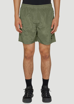 Stone Island Logo Swim Shorts Green sto0144057