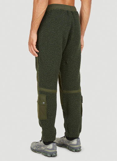 Stone Island 컬러 블록 테디 트랙 팬츠 그린 sto0150033
