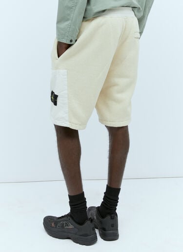 Fleece Track Shorts Stone Island Fleece Track Shorts Cream sto0154046
