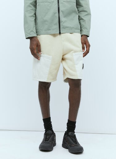 Fleece Track Shorts Stone Island Fleece Track Shorts Cream sto0154046