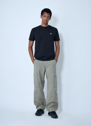 Stone Island Logo Motif T-Shirt Black sto0162009