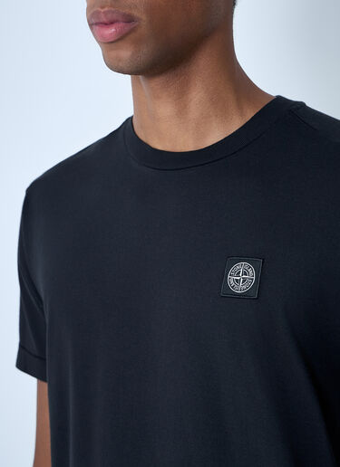 Stone Island Logo Motif T-Shirt Black sto0162009