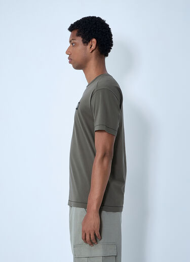 Stone Island Logo Motif T-Shirt Khaki sto0162024
