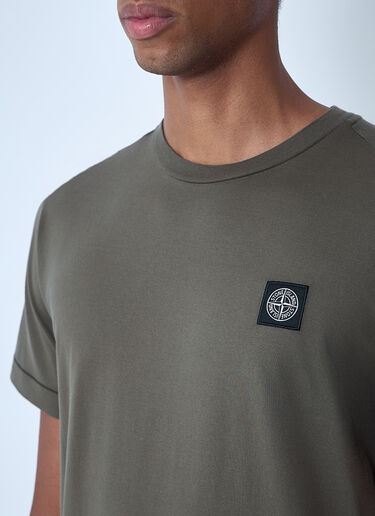 Stone Island Logo Motif T-Shirt Khaki sto0162024