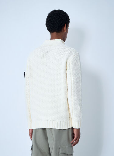 Chenille Cotton Sweater Stone Island Chenille Cotton Sweater Ivory sto0162041