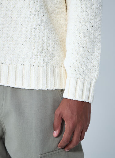 Stone Island Chenille Cotton Sweater Ivory sto0162041