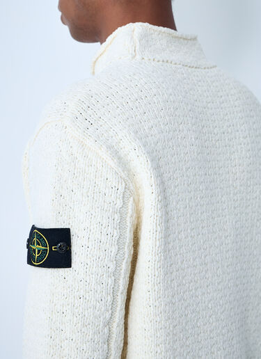 Chenille Cotton Sweater Stone Island Chenille Cotton Sweater Ivory sto0162041