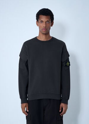 Stone Island Logo Patch Sweater Dark Grey sto0162043