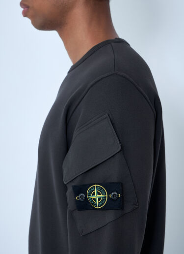 Stone Island Logo Patch Sweater Dark Grey sto0162043