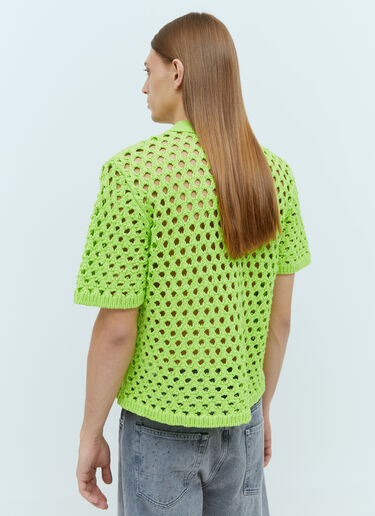 Open-Knit Polo Shirt Stüssy Open-Knit Polo Shirt Green sts0152056