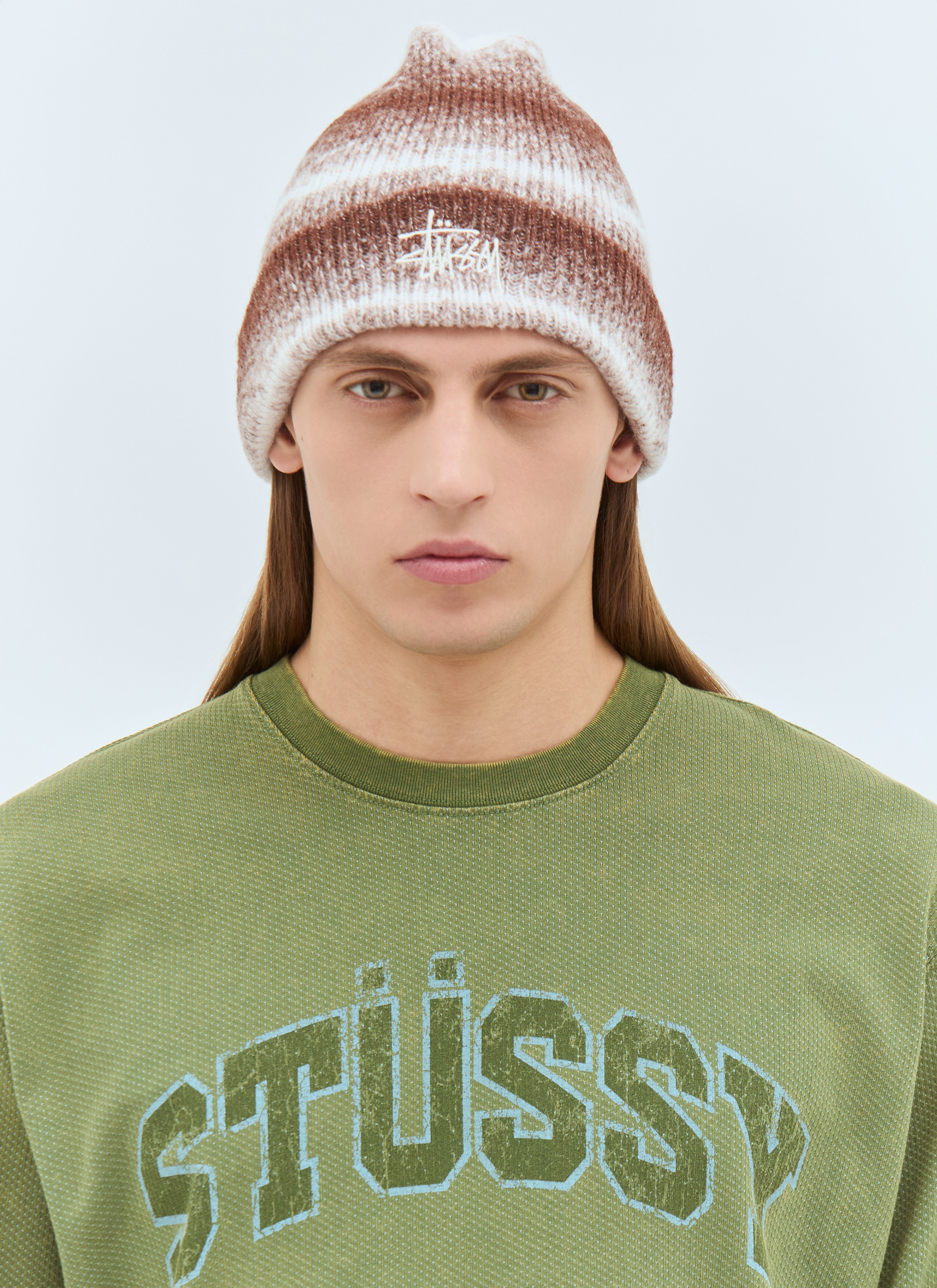 Stussy Striped Cuff Beanie Hat Black OS BNWT | eBay