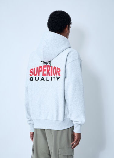 Stüssy Logo Motif Zip-Up Sweatshirt Grey sts0161004