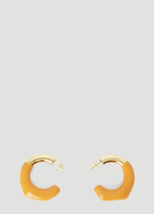 Sunnei Rubberised Big Hoop Earrings Orange sun0244011