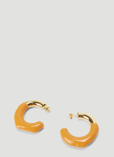 Rubberised Big Hoop Earrings Sunnei Rubberised Big Hoop Earrings Orange sun0244011