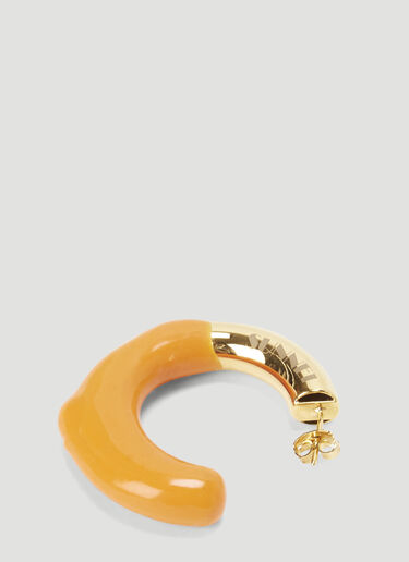 Rubberised Big Hoop Earrings Sunnei Rubberised Big Hoop Earrings Orange sun0244011