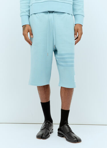 Knit Track Shorts Thom Browne Knit Track Shorts Blue thb0155001