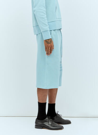 Knit Track Shorts Thom Browne Knit Track Shorts Blue thb0155001