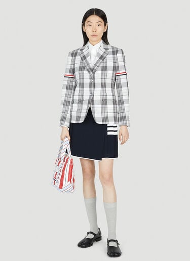 플래드 싱글 브레스티드 블레이저 Thom Browne 플래드 싱글 브레스티드 블레이저 그레이 thb0251003