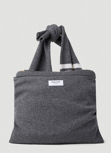 Thom Browne Sweater Shoulder Bag Grey thb0351001