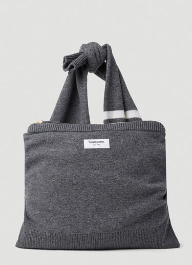 Sweater Shoulder Bag Thom Browne Sweater Shoulder Bag Grey thb0351001