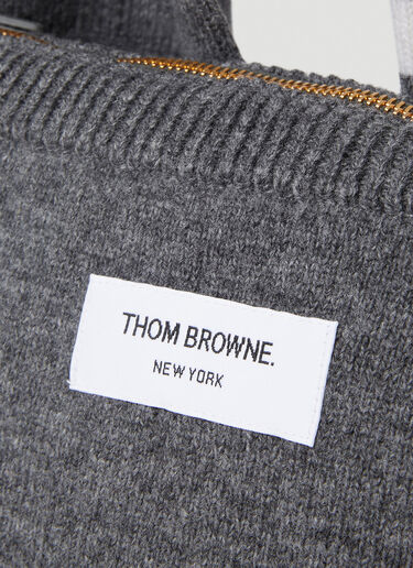 Thom Browne Sweater Shoulder Bag Grey thb0351001