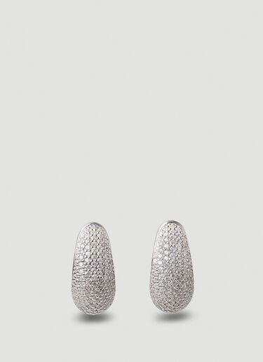 Ice Pavé Small Hoop Earrings Tom Wood Ice Pavé Small Hoop Earrings Silver tmw0248019