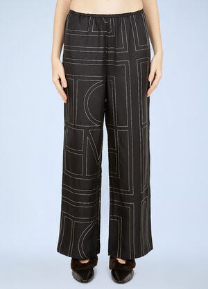 TOTEME Monogram Pants Black tot0251009