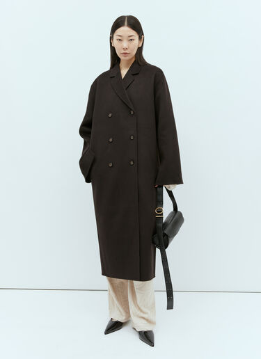 Signature Wool Double Coat TOTEME Signature Wool Double Coat Brown tot0255023
