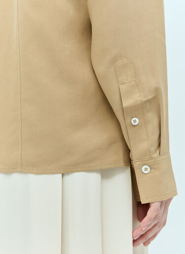 TOTEME Panelled Silk Shirt Beige tot0255036