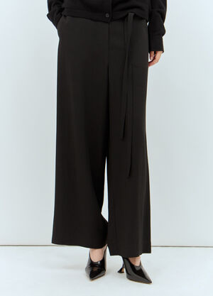 TOTEME Tie-Waist Pants Black tot0257018