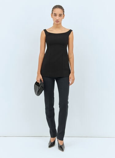 Curved Off-Shoulder Top TOTEME Curved Off-Shoulder Top Black tot0258009