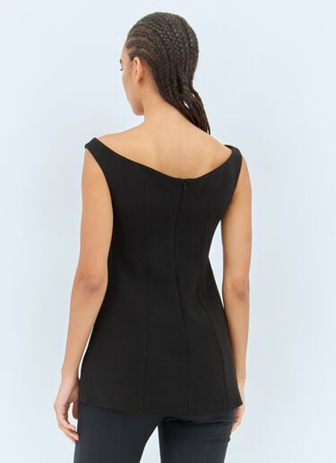 Curved Off-Shoulder Top TOTEME Curved Off-Shoulder Top Black tot0258009