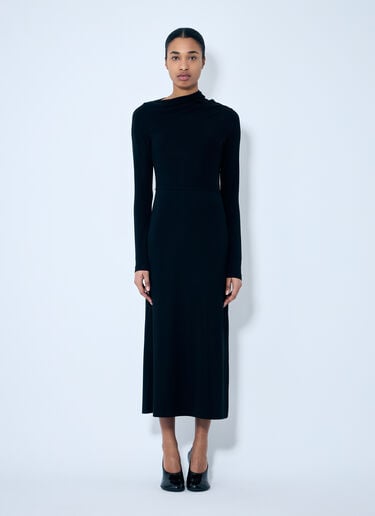 Draped Jersey Dress TOTEME Draped Jersey Dress Black tot0259038